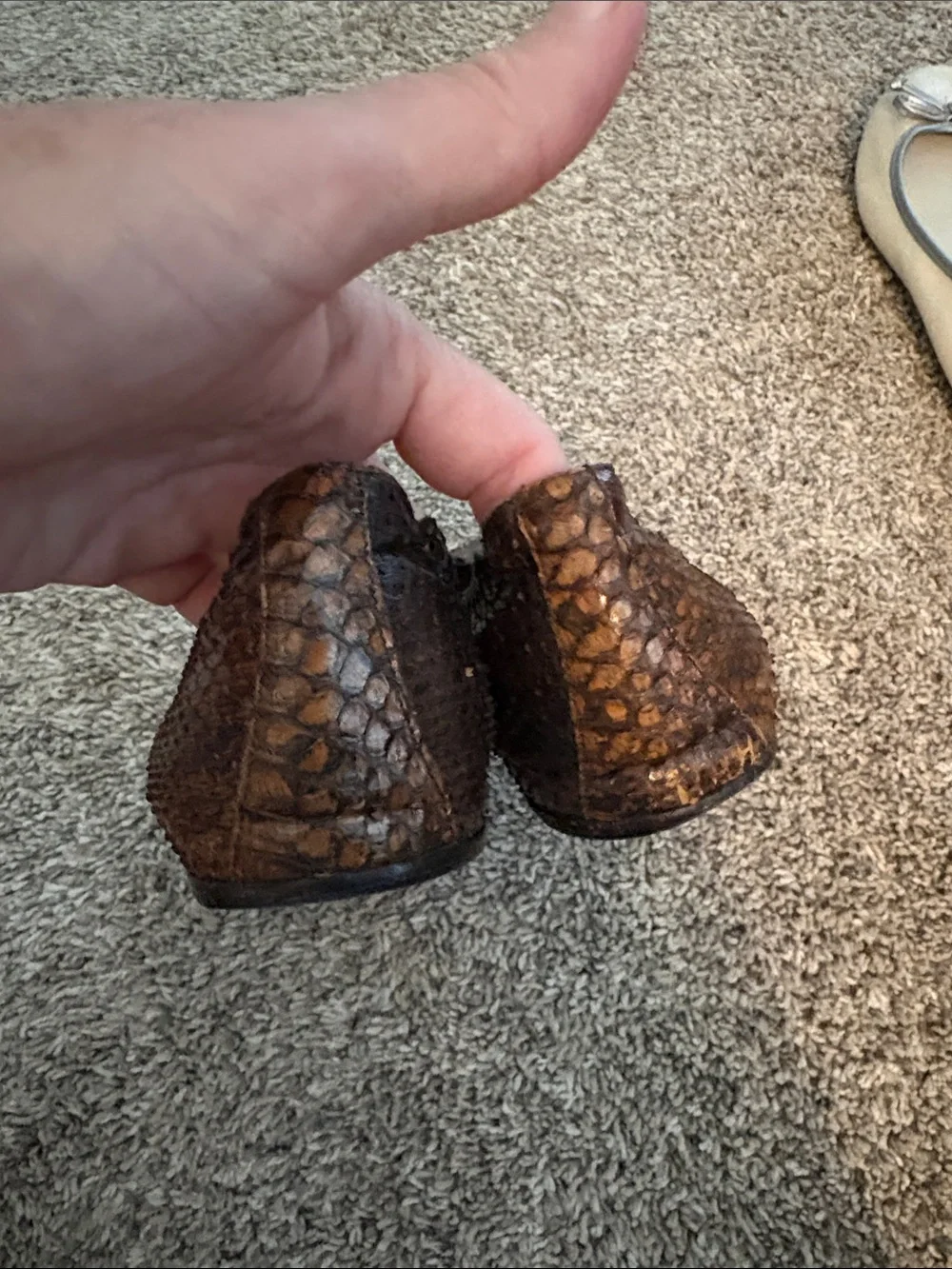 Sigerson Morrison Brown Woven Leather Ballet Flats